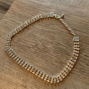 Faux diamond choker